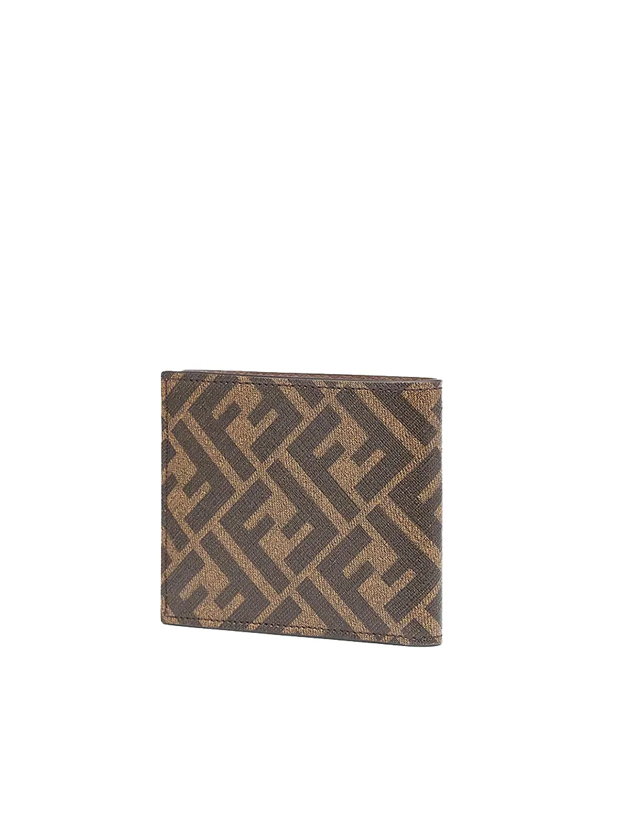 Wallet Bi-Fold in Brown Fabric